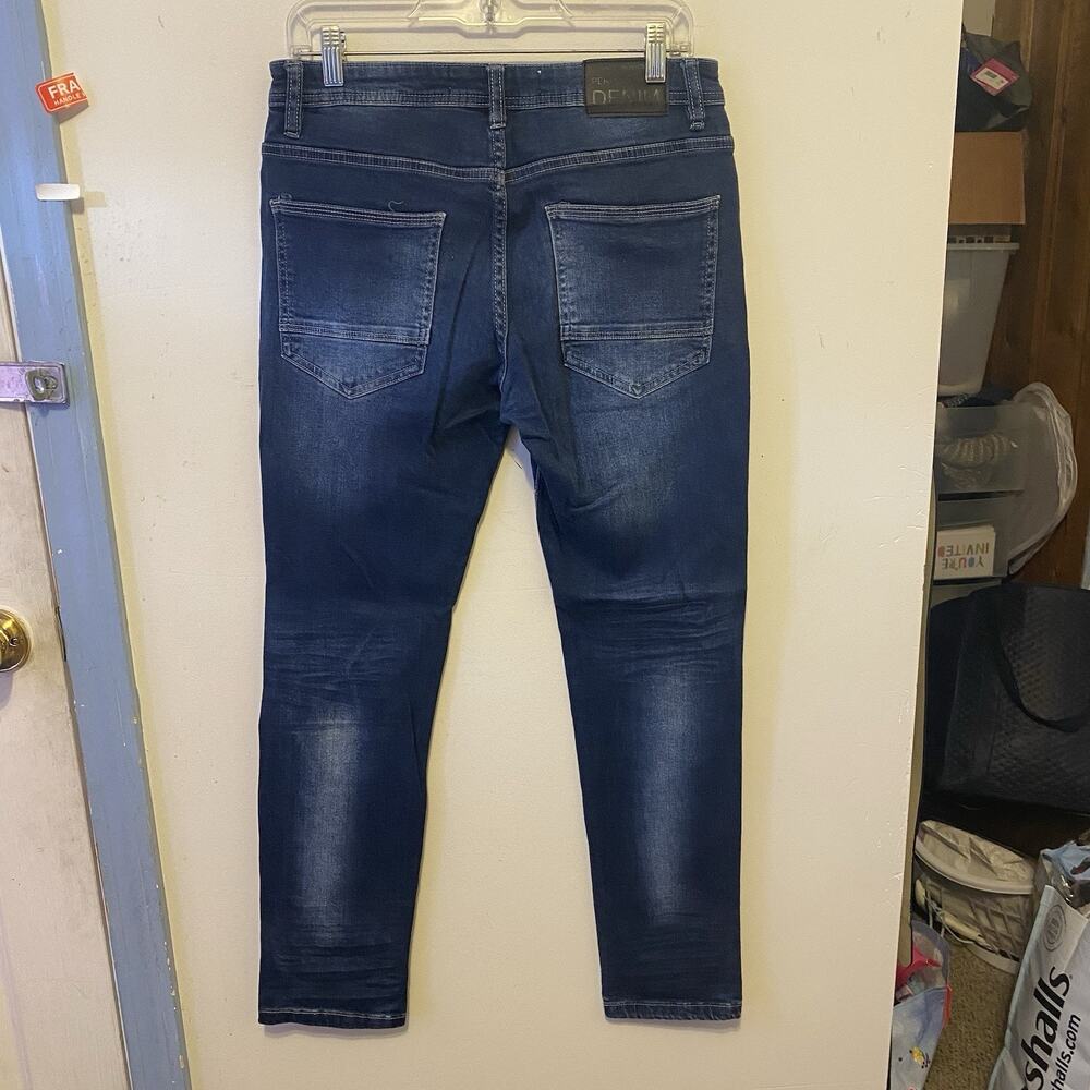 ModernCulture Performance Denim Mens Jean 30x30 Skinny Straight Stretch DarkBlue - Picture 11 of 11